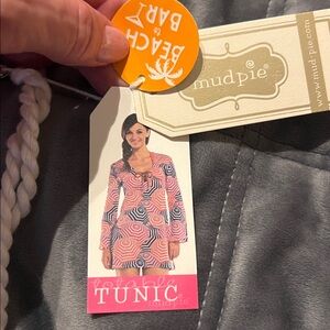 Mud Pie Totable Tunic, Umbrella Design, Lg 12-14, great for travel, new/bag